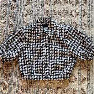 L'AGENCE Monochrome Houndstooth Blazer